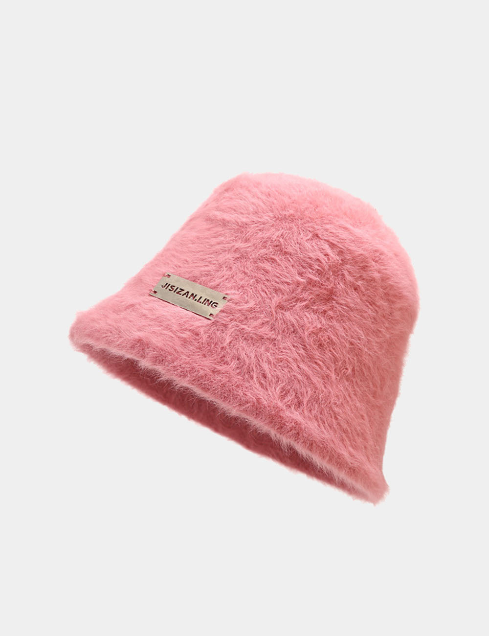 Soft Solid Color Fuzzy Warm Bucket Hat