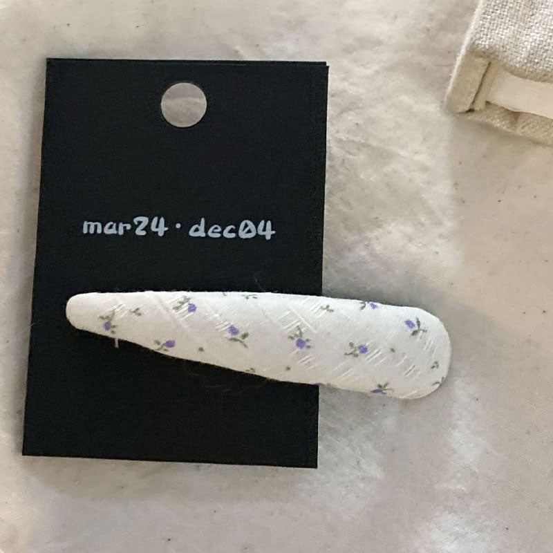 Cute Floral Print Geometric Hair Clips