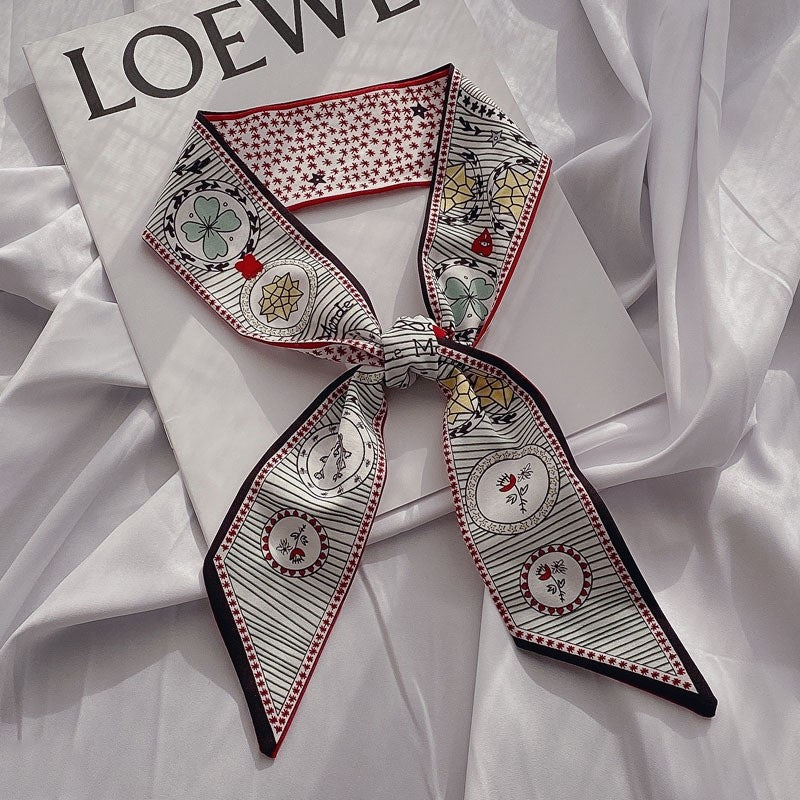 Tarot Pattern Slim Long Hair Scarf