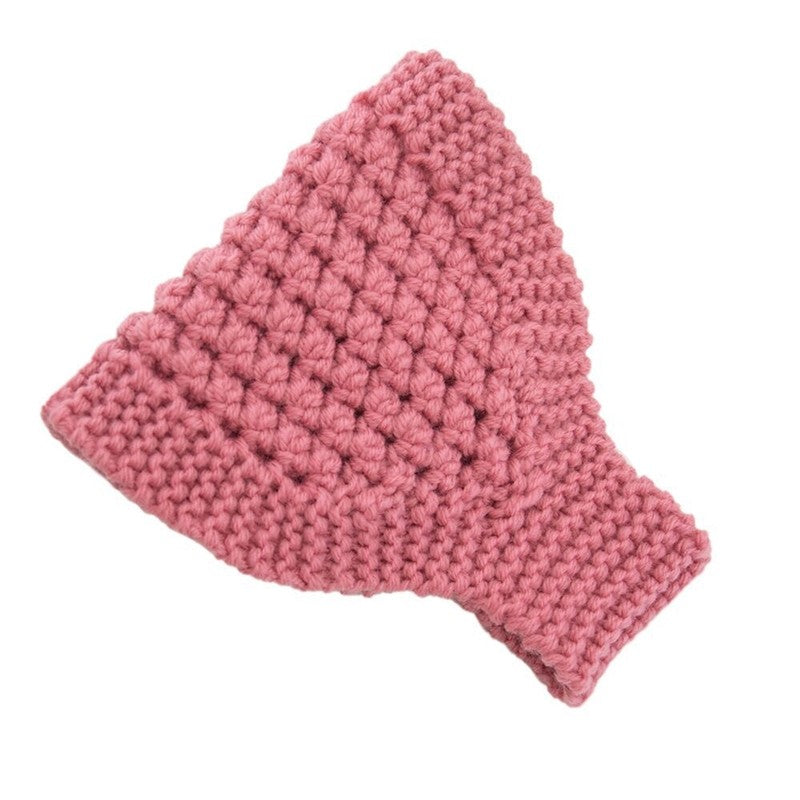 Solid Color Knitted Warm Ear Protection Beanie