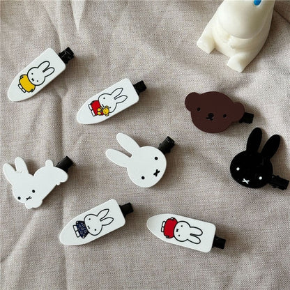 Cartoon Bunny Print Duckbill Hair Clip