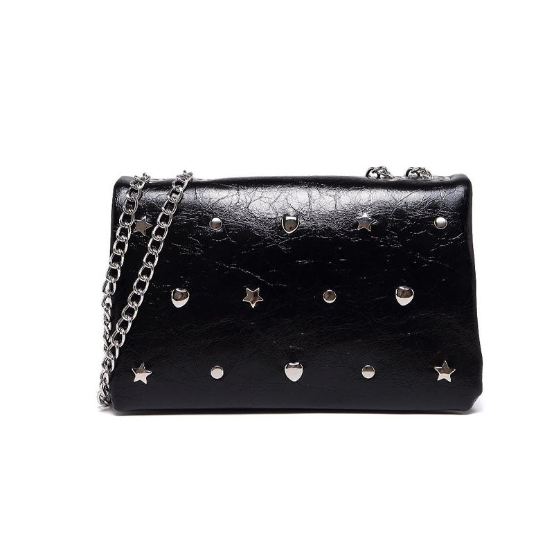 Trendy Rivet Multi-Compartment Shoulder Bag