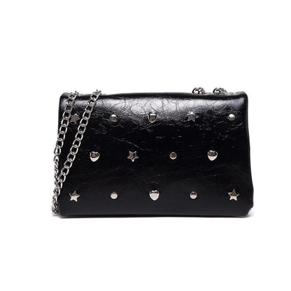 Trendy Rivet Multi-Compartment Shoulder Bag