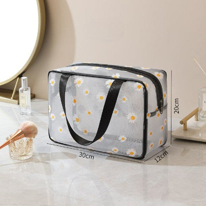 Daisy Large Capacity Portable Mesh Cosmetic Bags
