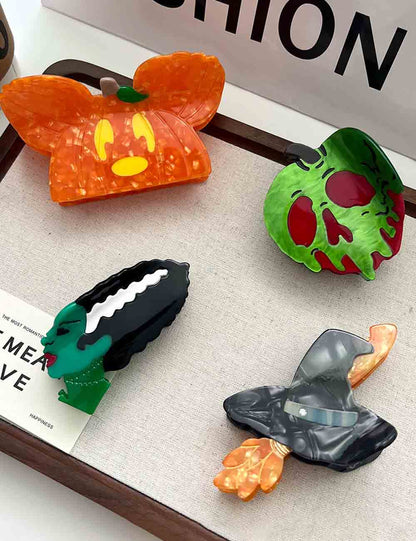 Halloween Funny Cartoon Pumpkin Hair Claw