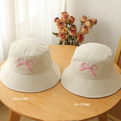 Elegant Bow Embroidered Bucket Hat