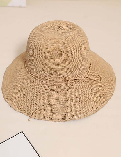 Casual Solid Color Handwoven Fisherman Hat
