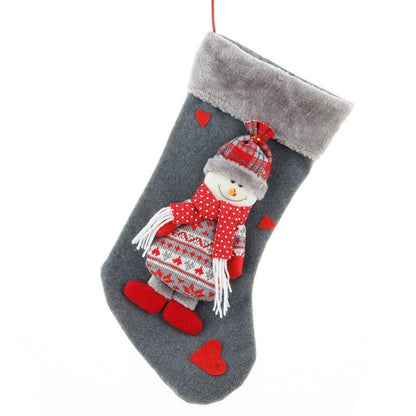 New Faceless Old Man Christmas Socks Christmas Decorations Forester Dolls Red Socks Gift Bag