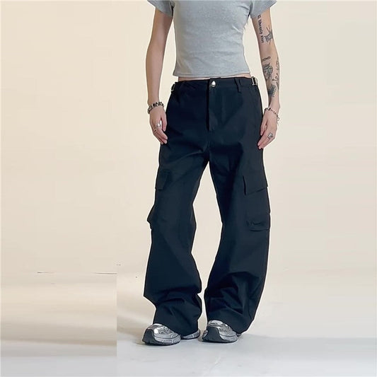 Baggy Deconstructed Cargo Pants With Curved Blade