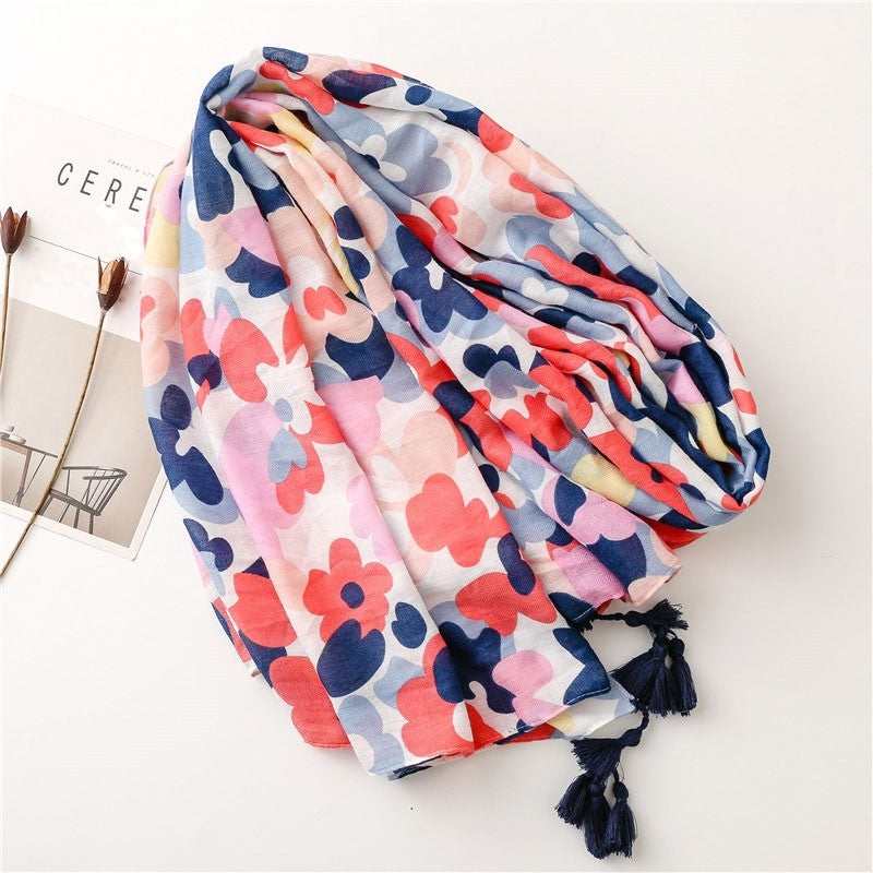 Fashion Camouflage Print Fringed Scarf