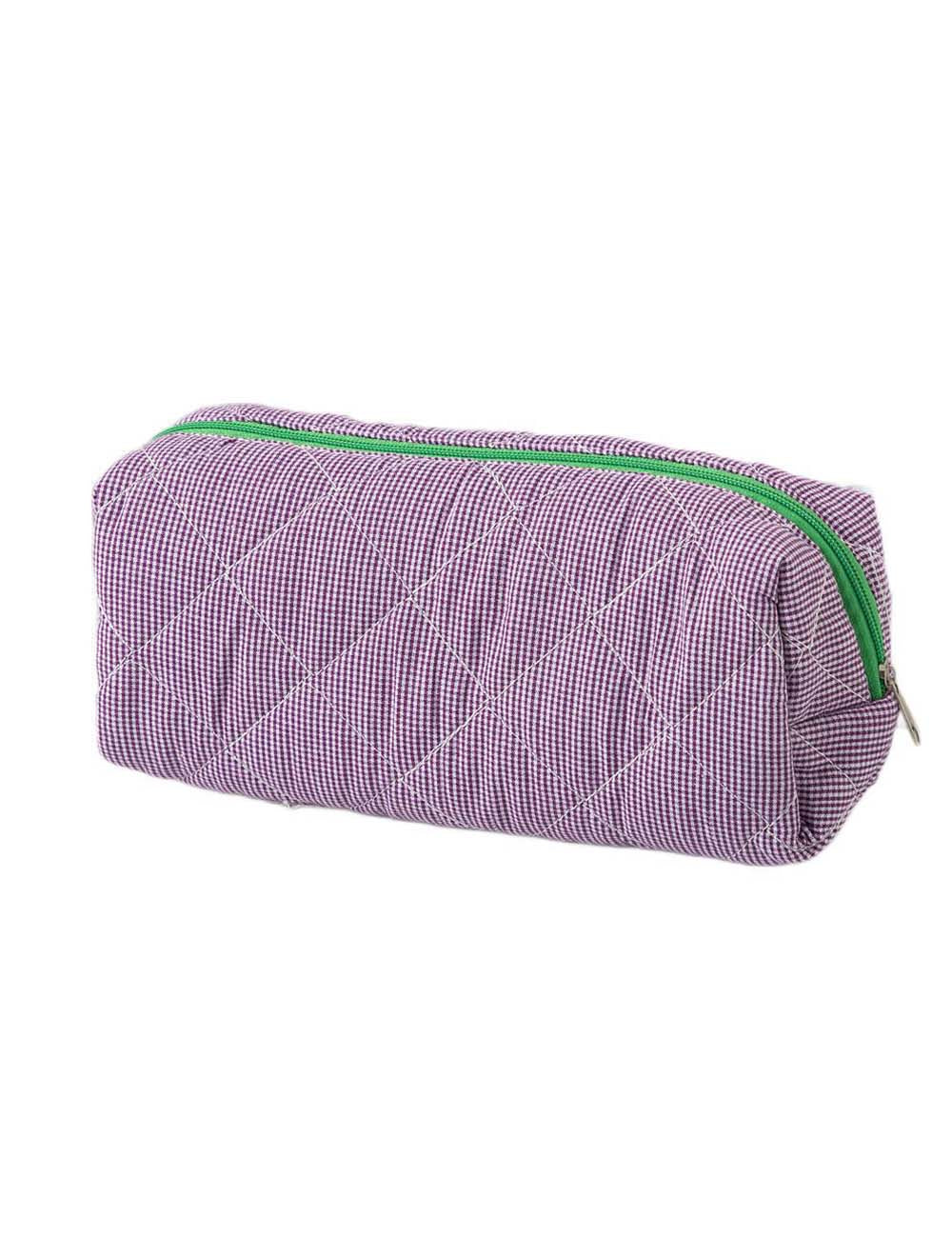 Large Capacity Color Block Plaid Storage Bag
