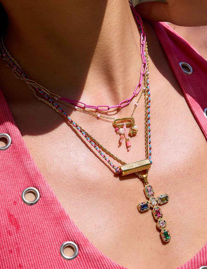 Vintage Cross Pendant Chain Necklace