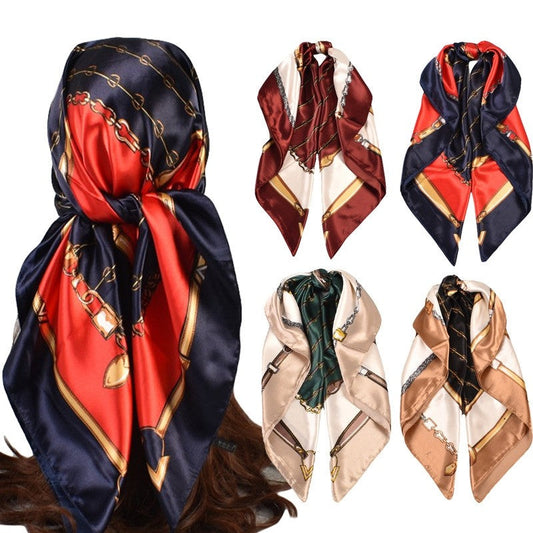 Fashion Retro Geometric Pattern Square Scarf