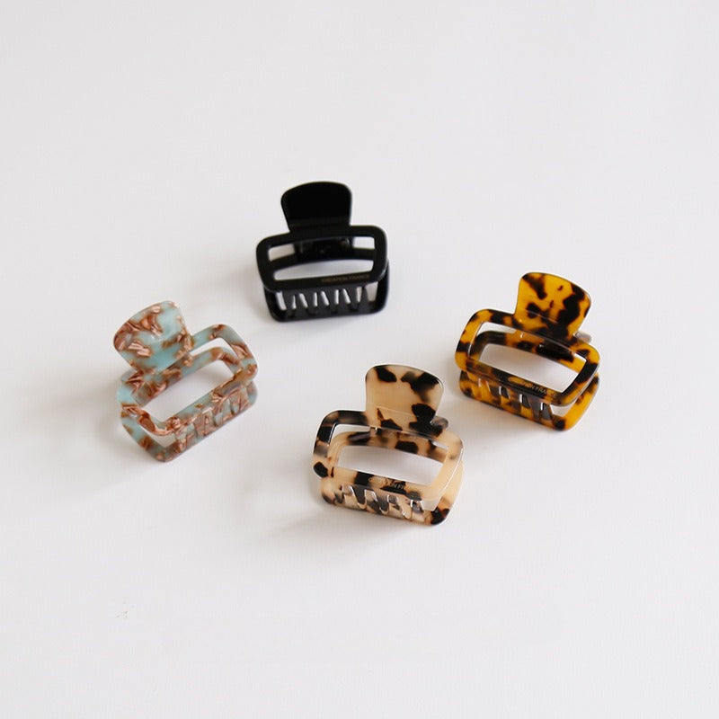 Minimalist Acetate Square Medium Hair Clip