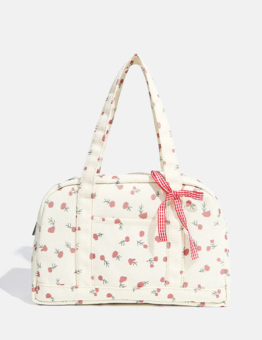 Floral Sweet Bow Portable Handbags