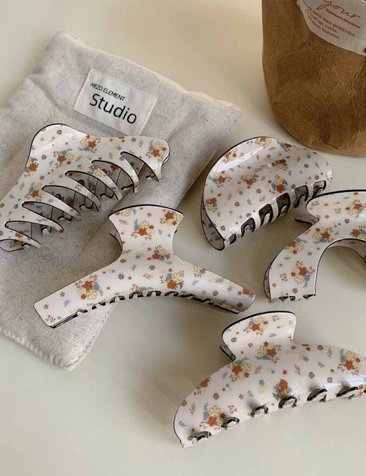 Cute Flower Geometric Acrylic Hair Claw