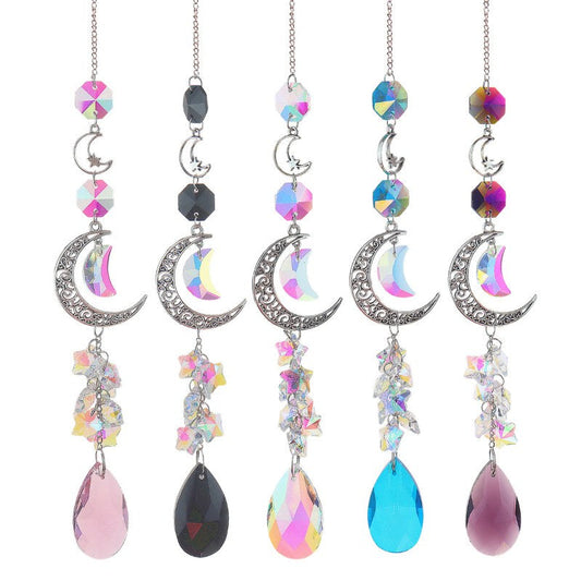 3+ Moon Star Crystal Suncatcher Hangings