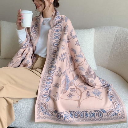 Bird Paisley Printed Women's Scarf