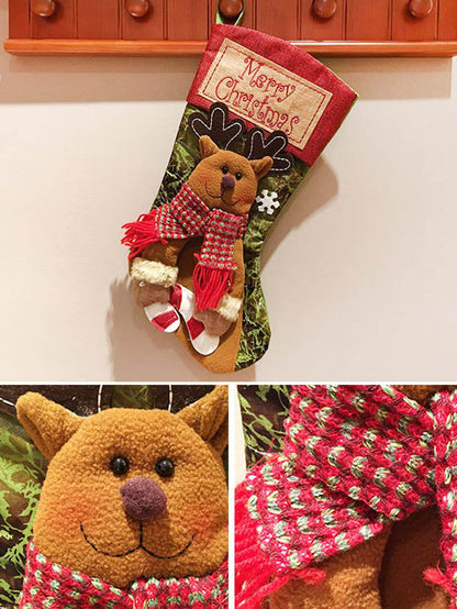 Santa Claus Snowman Socks Christmas Gifts Bag