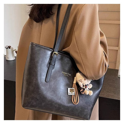 Vintage Crossbody Satchel With Charm