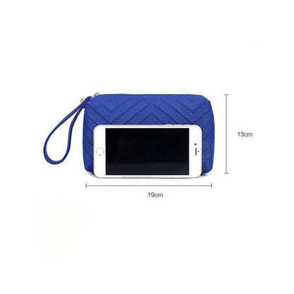 6-Piece Solid Color Embossed Handbag Set