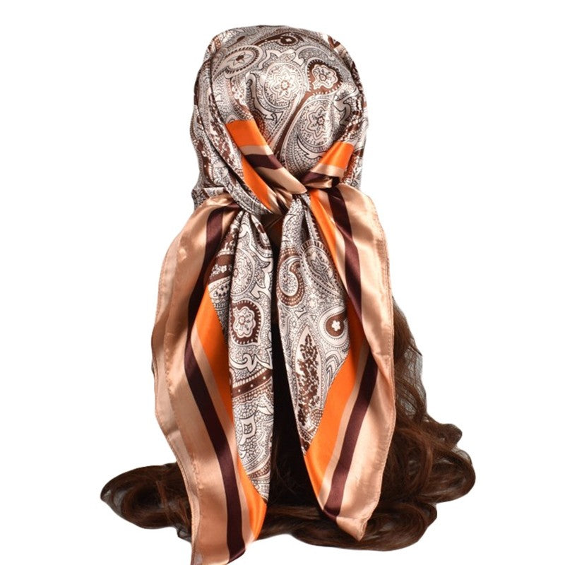 Retro Fashion Geometric Pattern Square Scarf