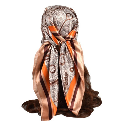 Retro Fashion Geometric Pattern Square Scarf
