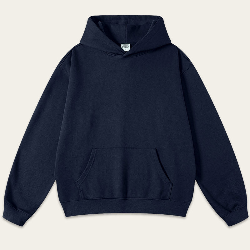 Solid Color Loose Long Sleeve Hoodie