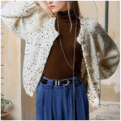 Sequin Knit Cardigan