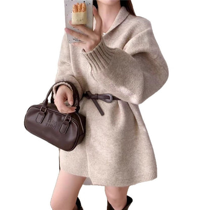 Bubble Sleeve Knit Cardigan