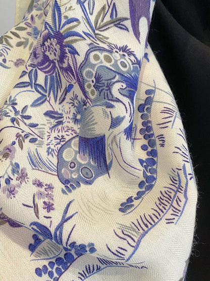 Flower Print Keep Warm Scarf