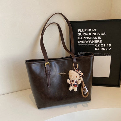 Vintage Crossbody Satchel With Charm