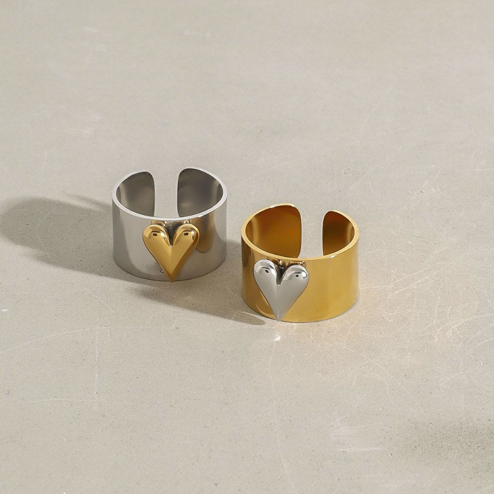 Love Color Block Adjustable Rings