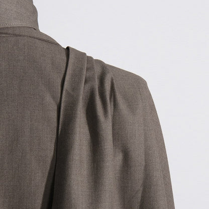 Solid Color Long Sleeve Lapel Hollow Blazer Outerwear