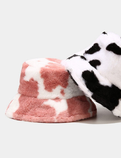 Colorful Cow Pattern Winter Bucket Hat