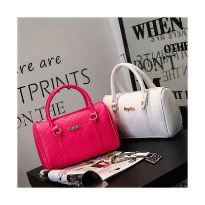 6-Piece Solid Color Embossed Handbag Set
