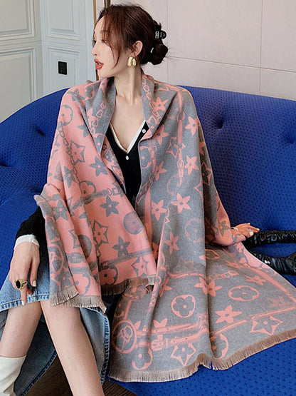 Original Warm Letter Print Shawl&Scarf