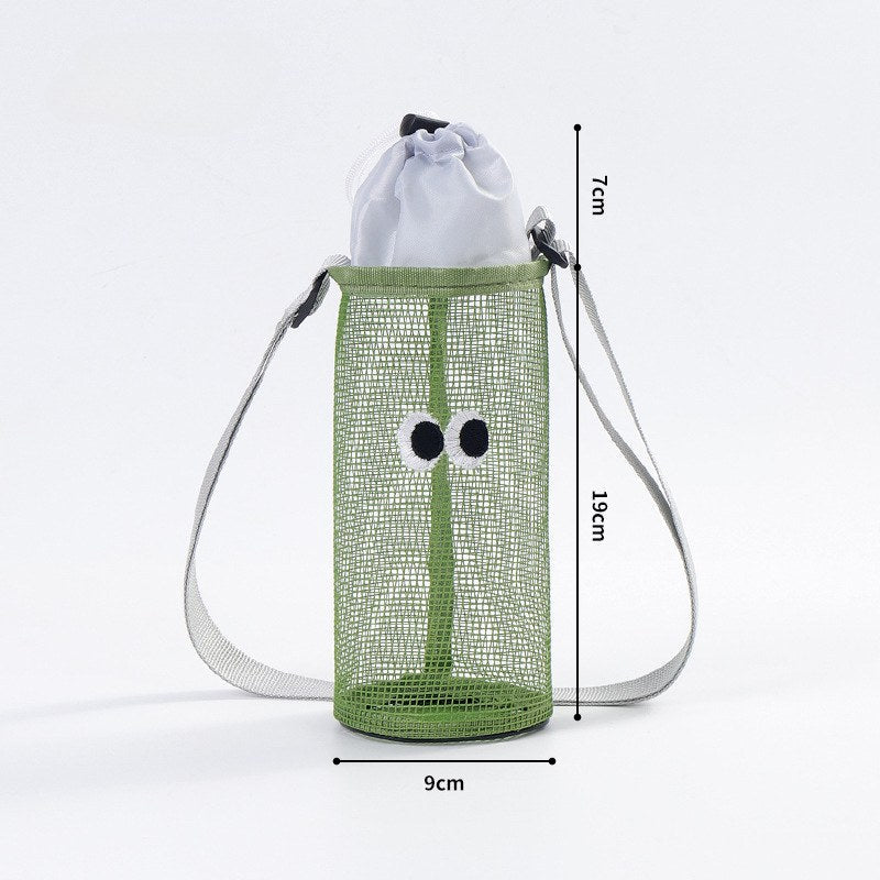 Cute Eyes Drawstring Organizer Shoulder Bag
