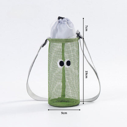 Cute Eyes Drawstring Organizer Shoulder Bag