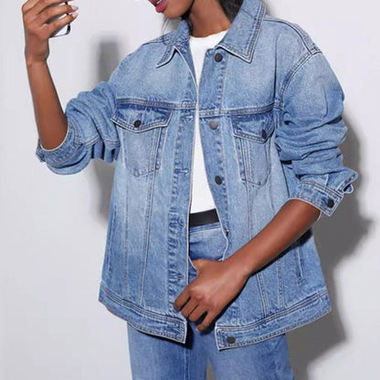 Casual Loose Long Sleeve Denim Jacket