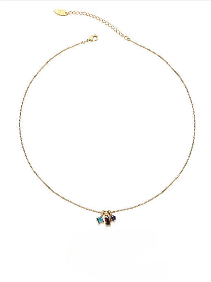 Elegant Colourful Diamond Necklace