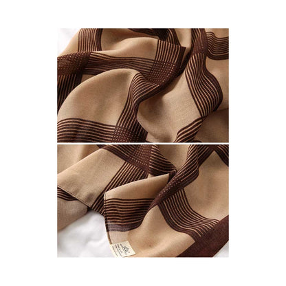 Plaid Stylish Sun-Proof Silk Scarf