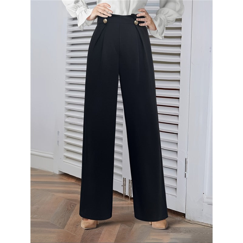 Womens Wide Leg Straight Pants