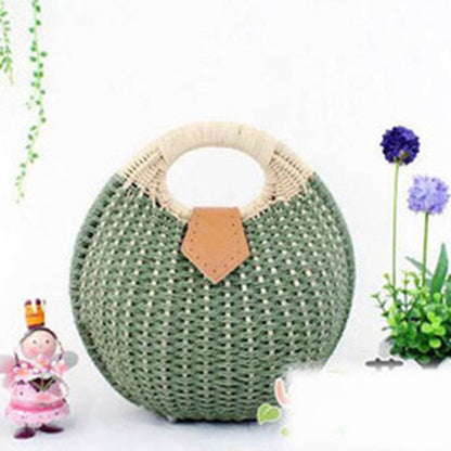 Fashion Rattan Weaving Hand Bag