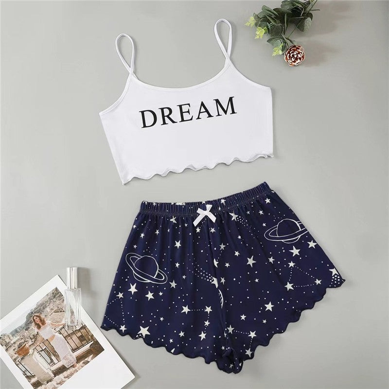 Floral Cami Shorts Set - Home Loungewear