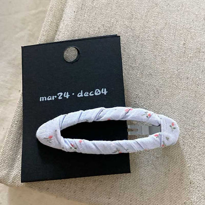 Cute Floral Print Geometric Hair Clips