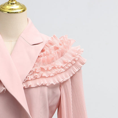 Fashion Luxury Two Piece Dress Floral Mesh