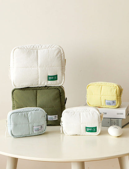 Solid Color Nylon Waterproof Makeup Bag