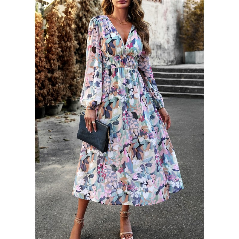 Bohemian Resort Casual Printed Long Skirt