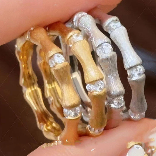 Vintage Simple Rhinestone Adjustable Rings